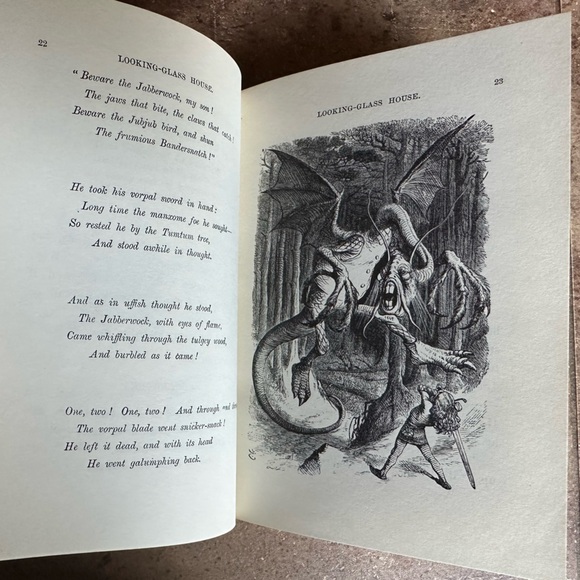 Antique Through the Looking Glass (sequel to Alice in Wonderland MacMillan - Picture 10 of 10
